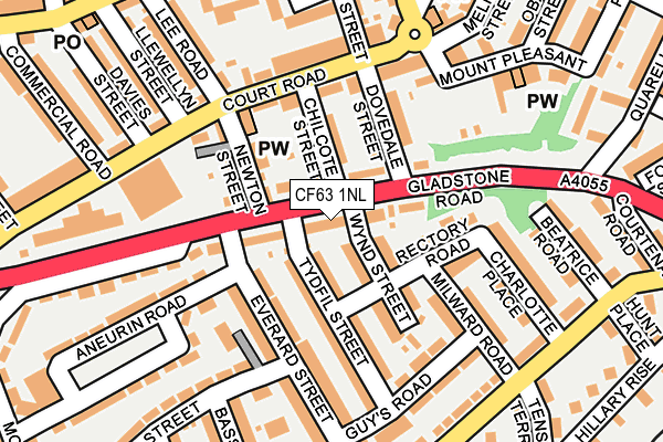 CF63 1NL map - OS OpenMap – Local (Ordnance Survey)