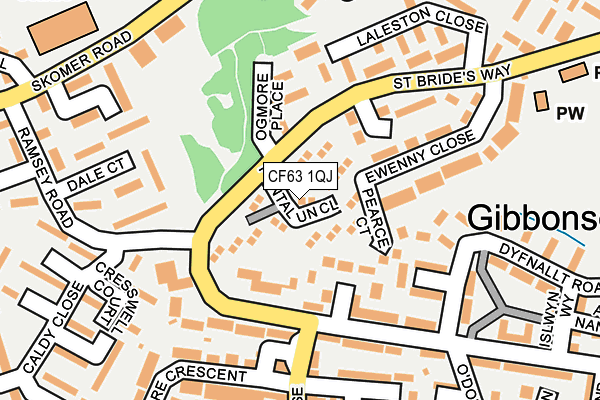 CF63 1QJ map - OS OpenMap – Local (Ordnance Survey)