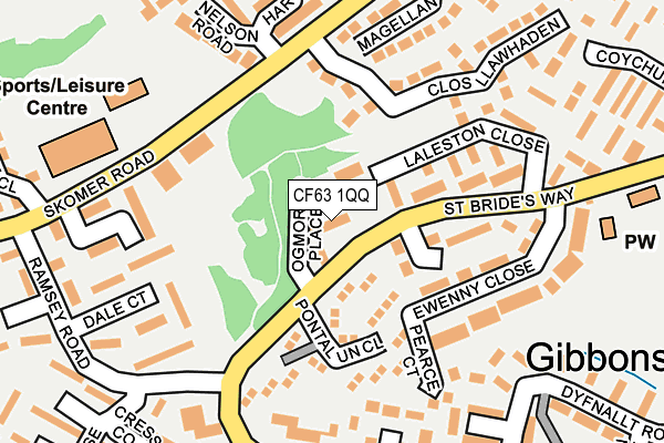 CF63 1QQ map - OS OpenMap – Local (Ordnance Survey)