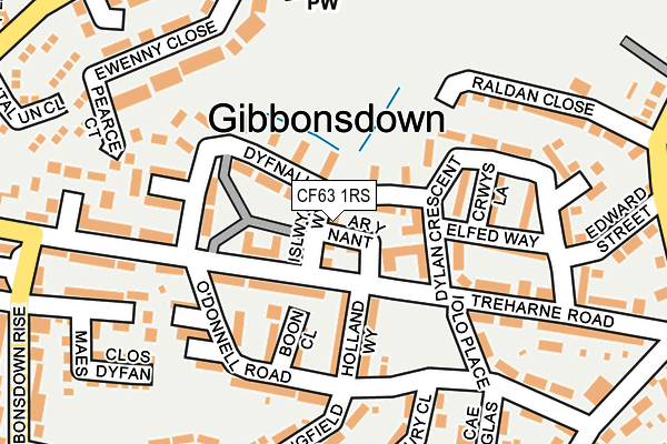 CF63 1RS map - OS OpenMap – Local (Ordnance Survey)