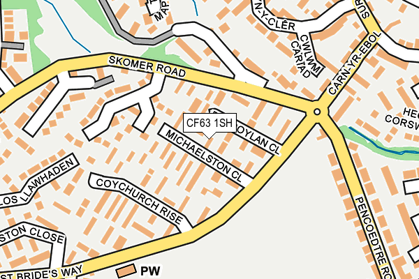 CF63 1SH map - OS OpenMap – Local (Ordnance Survey)