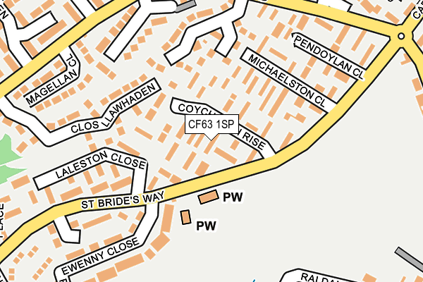 CF63 1SP map - OS OpenMap – Local (Ordnance Survey)