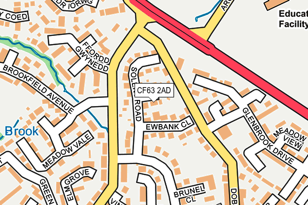 CF63 2AD map - OS OpenMap – Local (Ordnance Survey)