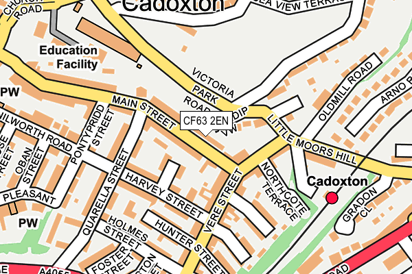 CF63 2EN map - OS OpenMap – Local (Ordnance Survey)