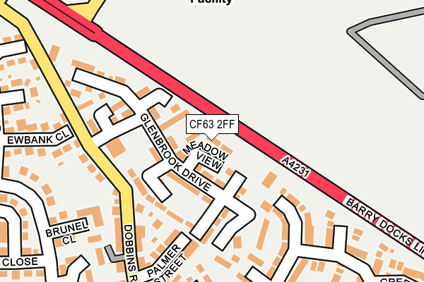 CF63 2FF map - OS OpenMap – Local (Ordnance Survey)