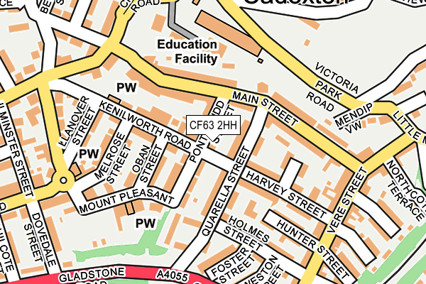 CF63 2HH map - OS OpenMap – Local (Ordnance Survey)