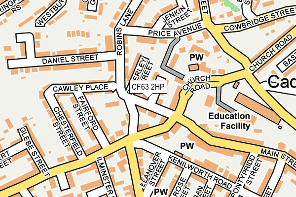 CF63 2HP map - OS OpenMap – Local (Ordnance Survey)