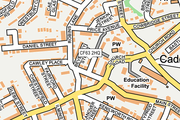 CF63 2HQ map - OS OpenMap – Local (Ordnance Survey)