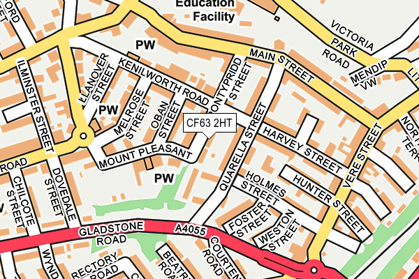 CF63 2HT map - OS OpenMap – Local (Ordnance Survey)