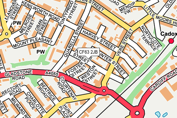 CF63 2JB map - OS OpenMap – Local (Ordnance Survey)