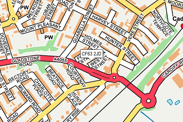 CF63 2JD map - OS OpenMap – Local (Ordnance Survey)