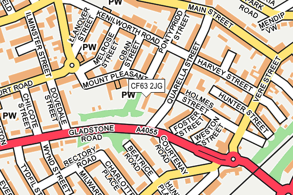 CF63 2JG map - OS OpenMap – Local (Ordnance Survey)