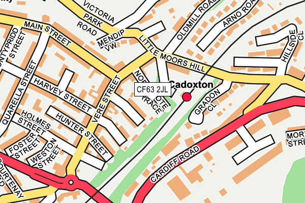 CF63 2JL map - OS OpenMap – Local (Ordnance Survey)