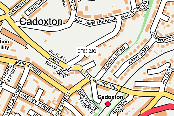 CF63 2JQ map - OS OpenMap – Local (Ordnance Survey)