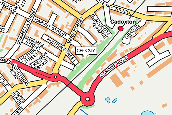 CF63 2JY map - OS OpenMap – Local (Ordnance Survey)