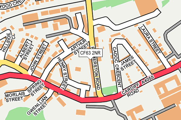 CF63 2NR map - OS OpenMap – Local (Ordnance Survey)