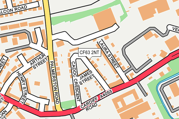 CF63 2NT map - OS OpenMap – Local (Ordnance Survey)