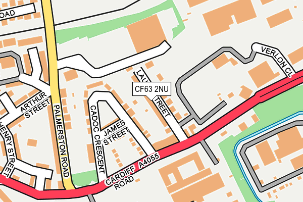 CF63 2NU map - OS OpenMap – Local (Ordnance Survey)