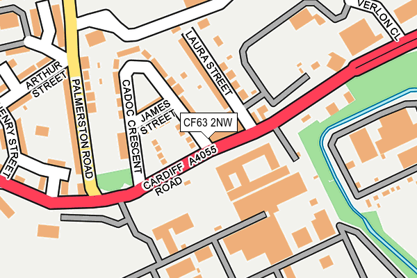 CF63 2NW map - OS OpenMap – Local (Ordnance Survey)
