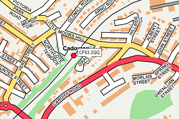 CF63 2QQ map - OS OpenMap – Local (Ordnance Survey)