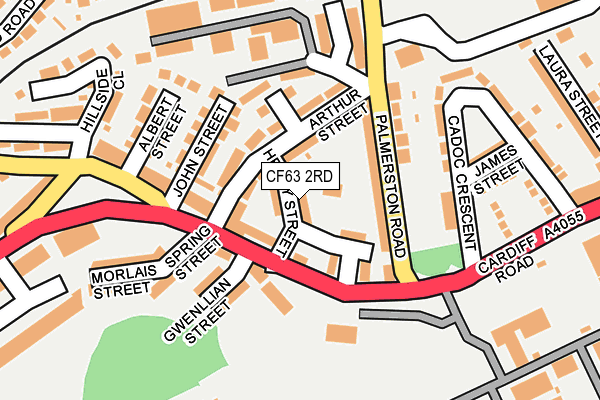 CF63 2RD map - OS OpenMap – Local (Ordnance Survey)