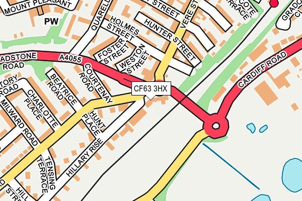 CF63 3HX map - OS OpenMap – Local (Ordnance Survey)