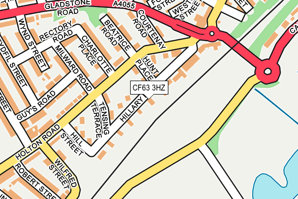 CF63 3HZ map - OS OpenMap – Local (Ordnance Survey)