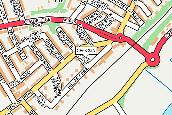 CF63 3JA map - OS OpenMap – Local (Ordnance Survey)