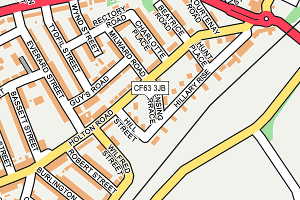 CF63 3JB map - OS OpenMap – Local (Ordnance Survey)