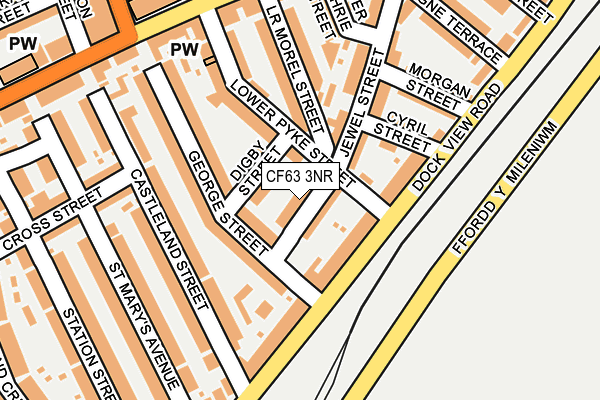 CF63 3NR map - OS OpenMap – Local (Ordnance Survey)