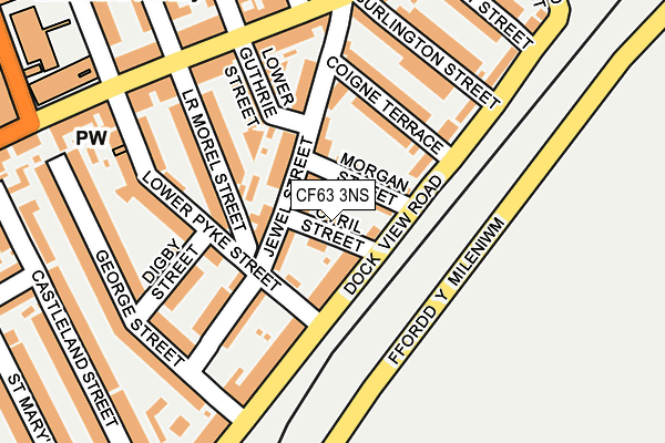 CF63 3NS map - OS OpenMap – Local (Ordnance Survey)