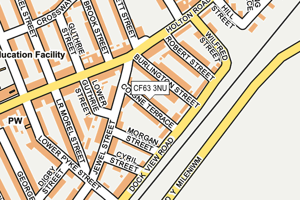 CF63 3NU map - OS OpenMap – Local (Ordnance Survey)