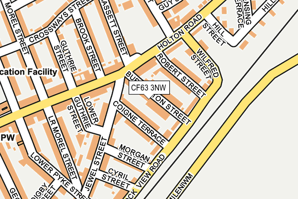 CF63 3NW map - OS OpenMap – Local (Ordnance Survey)