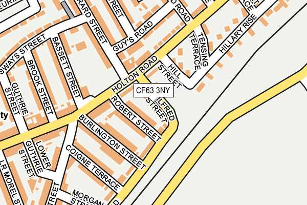 CF63 3NY map - OS OpenMap – Local (Ordnance Survey)