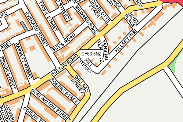 CF63 3NZ map - OS OpenMap – Local (Ordnance Survey)