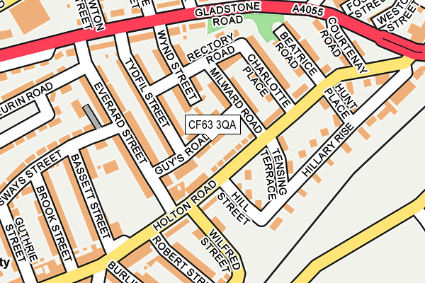 CF63 3QA map - OS OpenMap – Local (Ordnance Survey)
