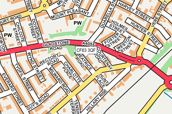 CF63 3QF map - OS OpenMap – Local (Ordnance Survey)