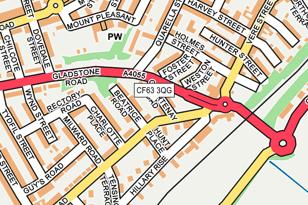 CF63 3QG map - OS OpenMap – Local (Ordnance Survey)