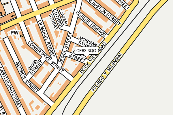 CF63 3QQ map - OS OpenMap – Local (Ordnance Survey)