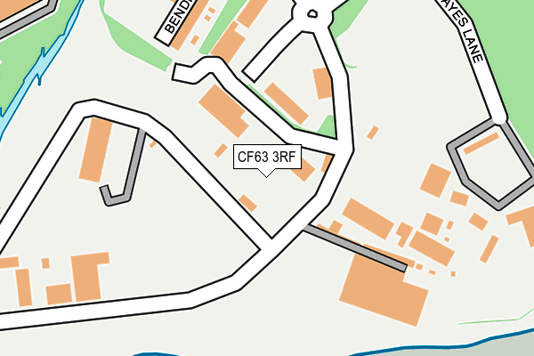 CF63 3RF map - OS OpenMap – Local (Ordnance Survey)