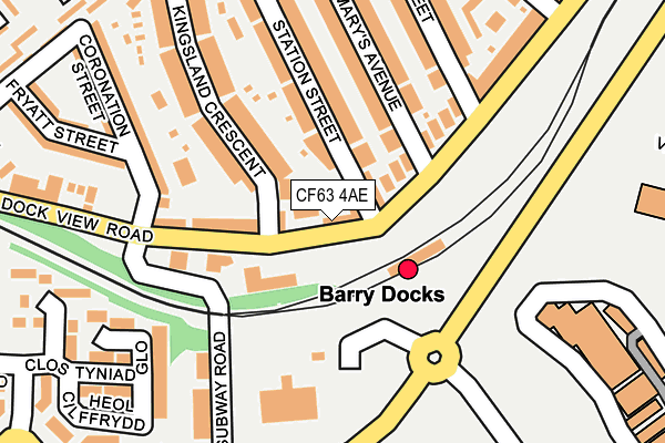 CF63 4AE map - OS OpenMap – Local (Ordnance Survey)