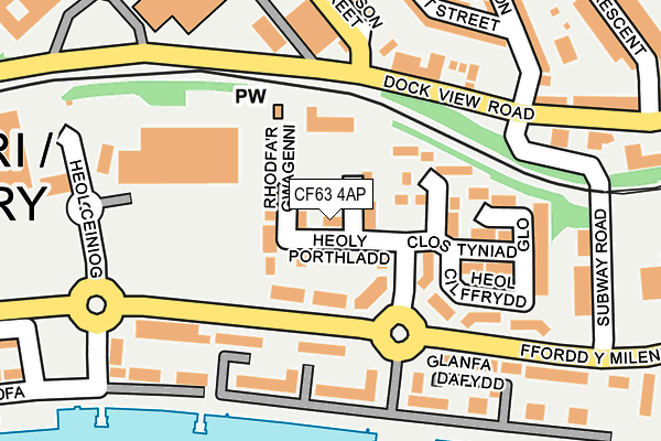 CF63 4AP map - OS OpenMap – Local (Ordnance Survey)