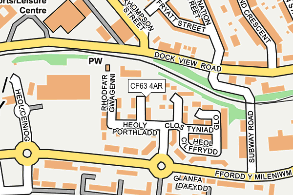 CF63 4AR map - OS OpenMap – Local (Ordnance Survey)