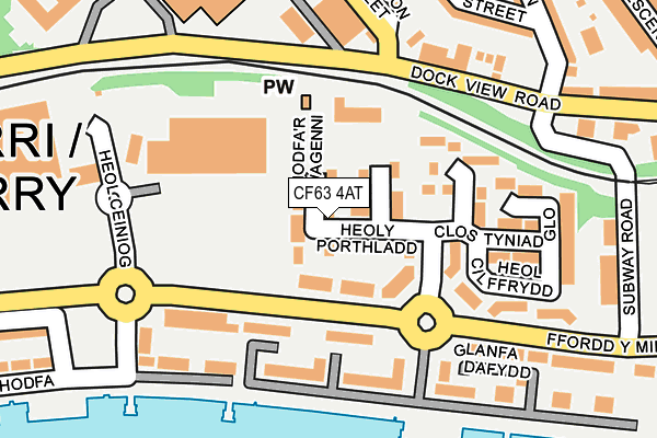 CF63 4AT map - OS OpenMap – Local (Ordnance Survey)