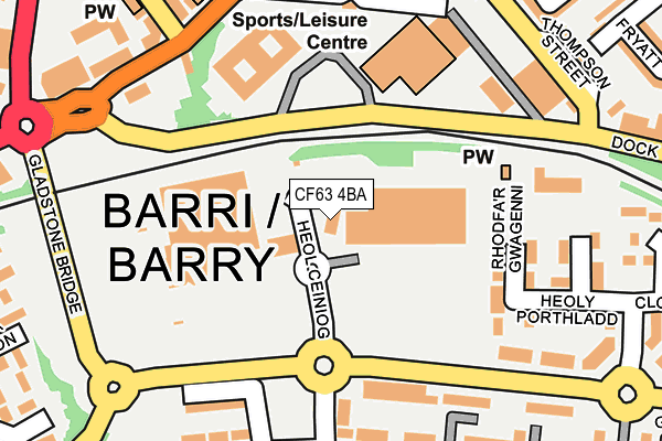 CF63 4BA map - OS OpenMap – Local (Ordnance Survey)