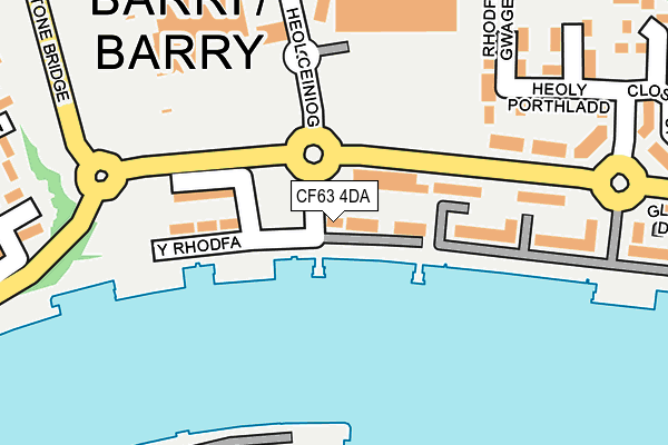 CF63 4DA map - OS OpenMap – Local (Ordnance Survey)