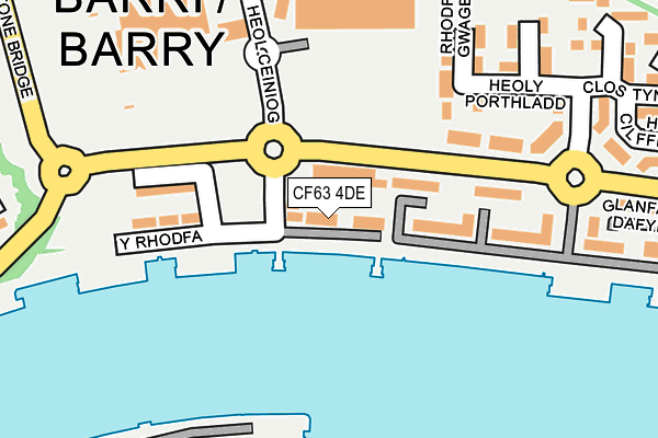 CF63 4DE map - OS OpenMap – Local (Ordnance Survey)