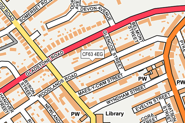 CF63 4EG map - OS OpenMap – Local (Ordnance Survey)