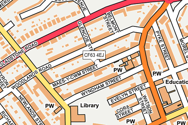 CF63 4EJ map - OS OpenMap – Local (Ordnance Survey)