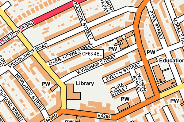 CF63 4EL map - OS OpenMap – Local (Ordnance Survey)